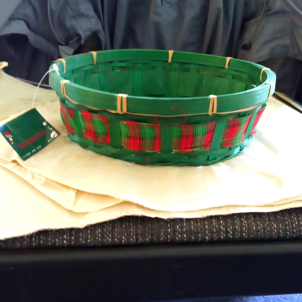 Wicker Christmas basket
